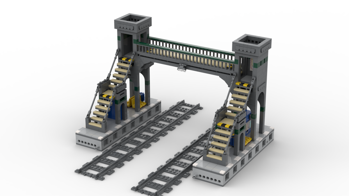 Fußgängerbrücke inkl. Schienen