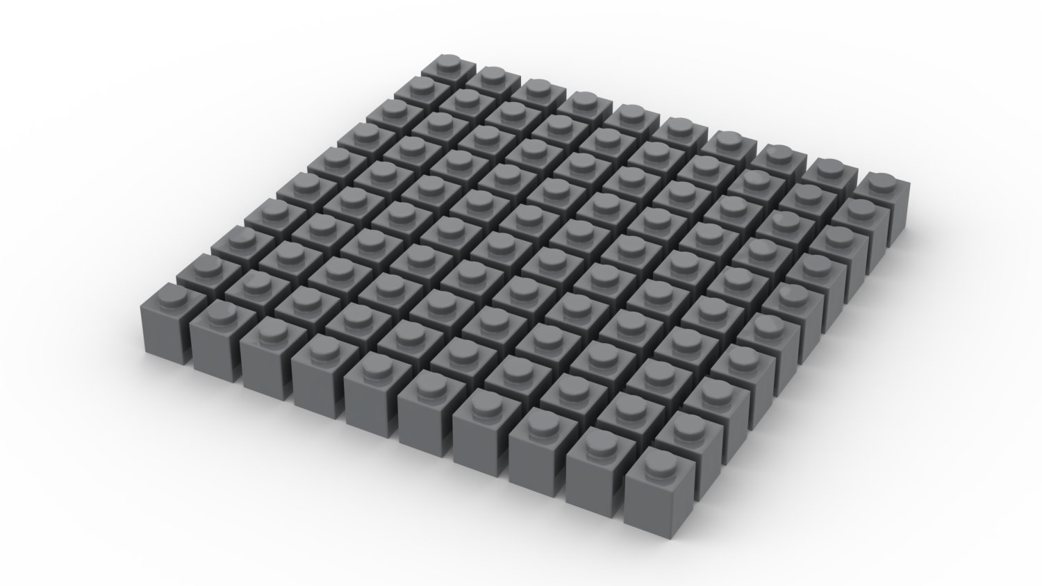 100 Stück 1 x 1 Brick dark bluish grey