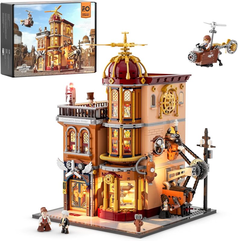 Steampunk Flight Club mit LED Beleuchtung