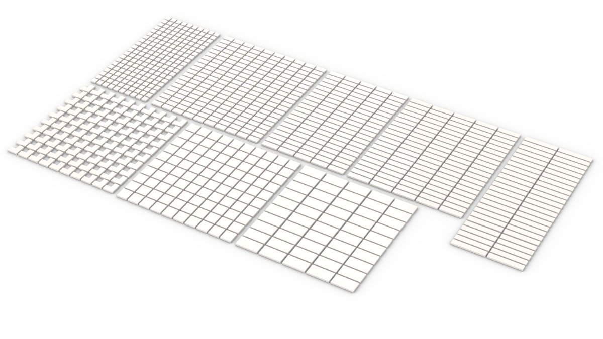 Klemmbausteine 900 Stück Fliesen Tiles weiß