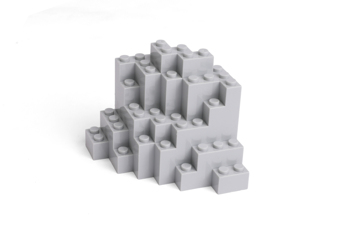5 Stück Felsen rock panel 8 x 8 x 6 Medium Symmetric light bluish gray