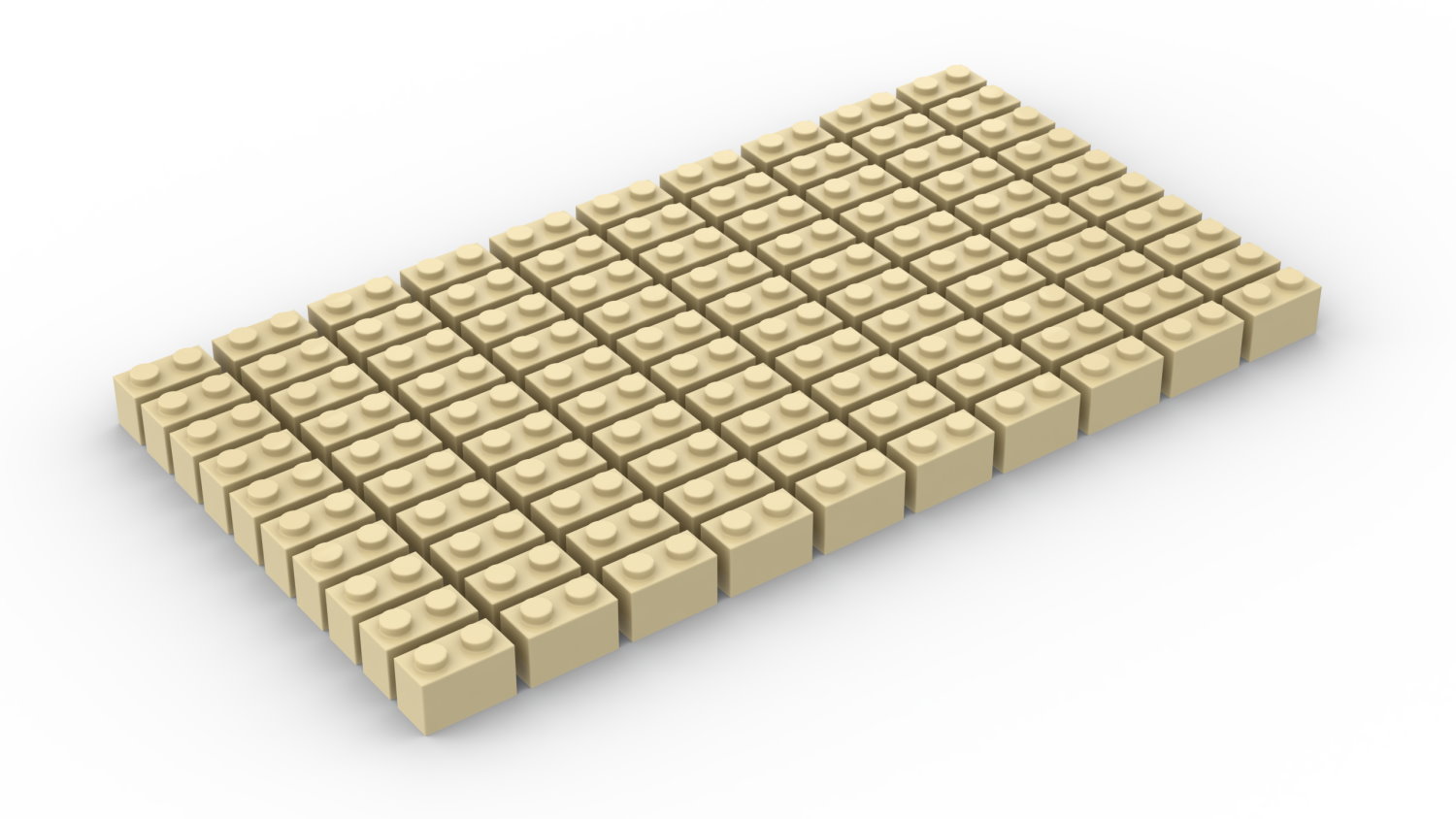 100 Stück 1 x 2 Brick tan
