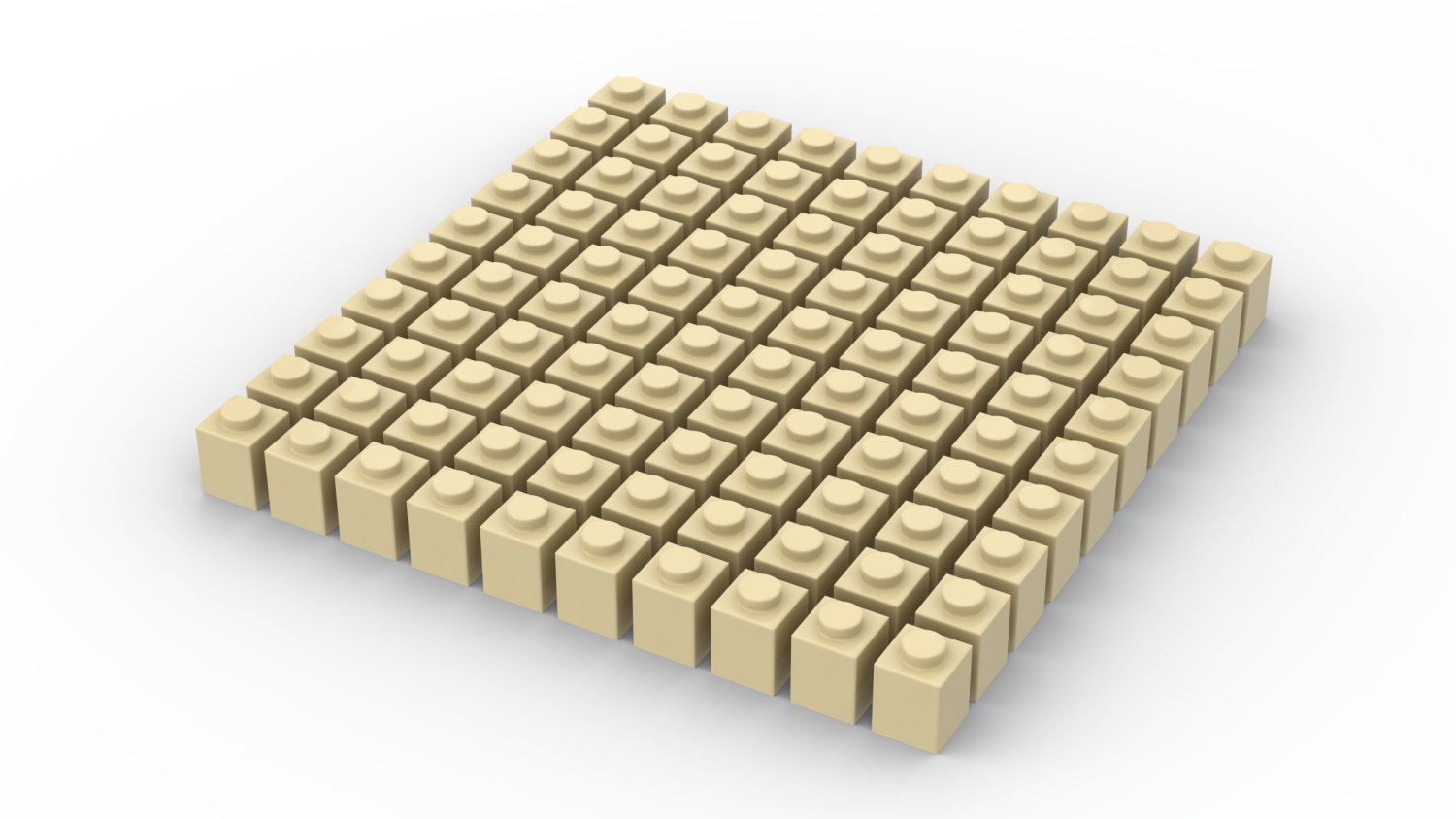 100 Stück 1 x 1 Brick tan