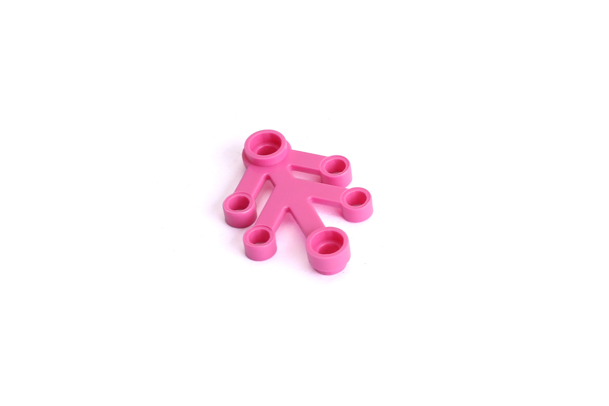 100 Stück Blattelement 4 x 3 brick plant leaves dark pink