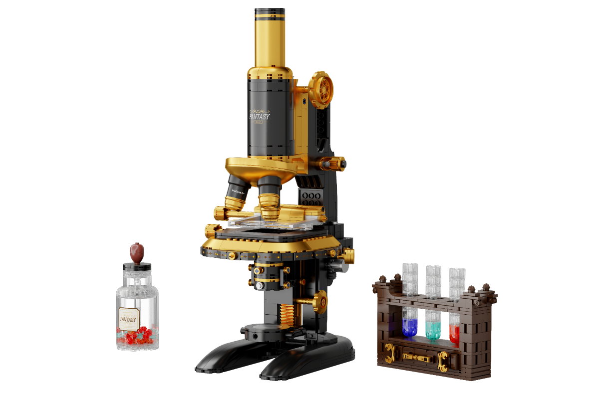 Mikroskop im Retrostil