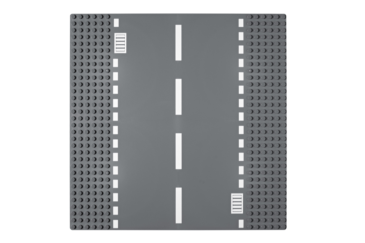 Straßenplatte 32 x 32 Noppen Gerade (dunkelgrau)