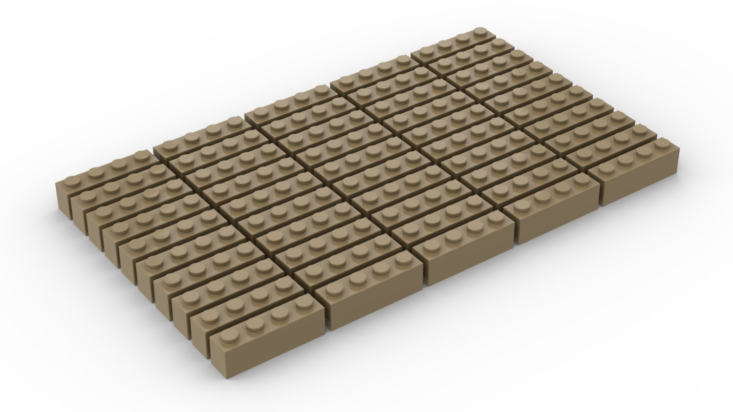 50 Stück 1 x 4 Brick dark tan