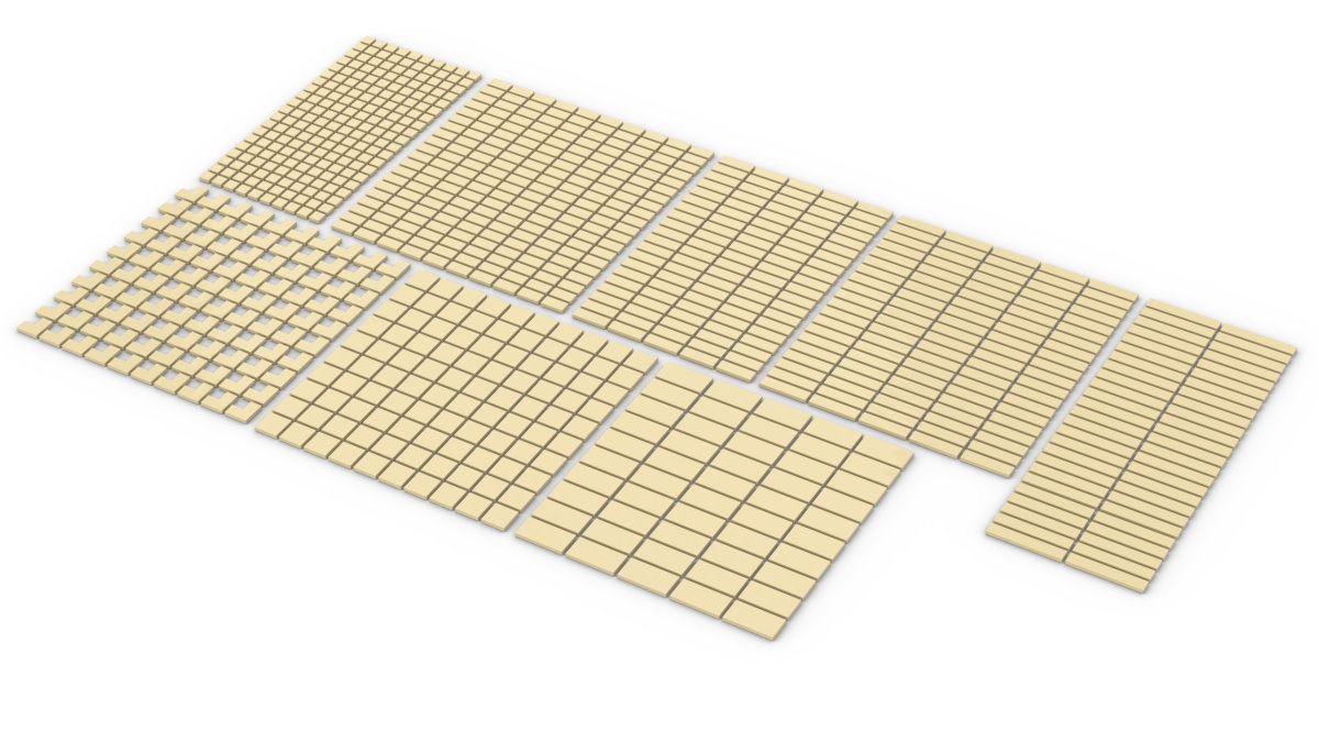 Klemmbausteine 900 Stück Fliesen Tiles beige