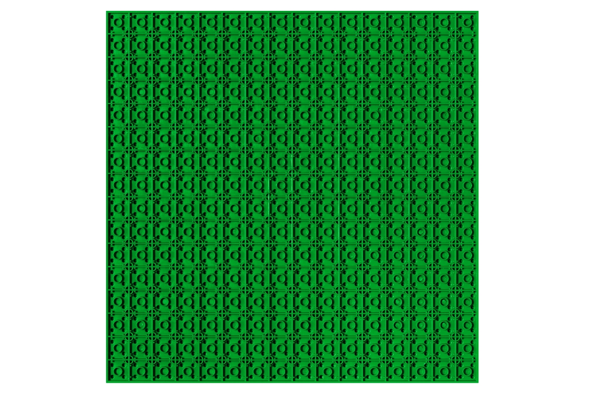 Grundplatte unterbaubar 32 x 32 Noppen (grün)