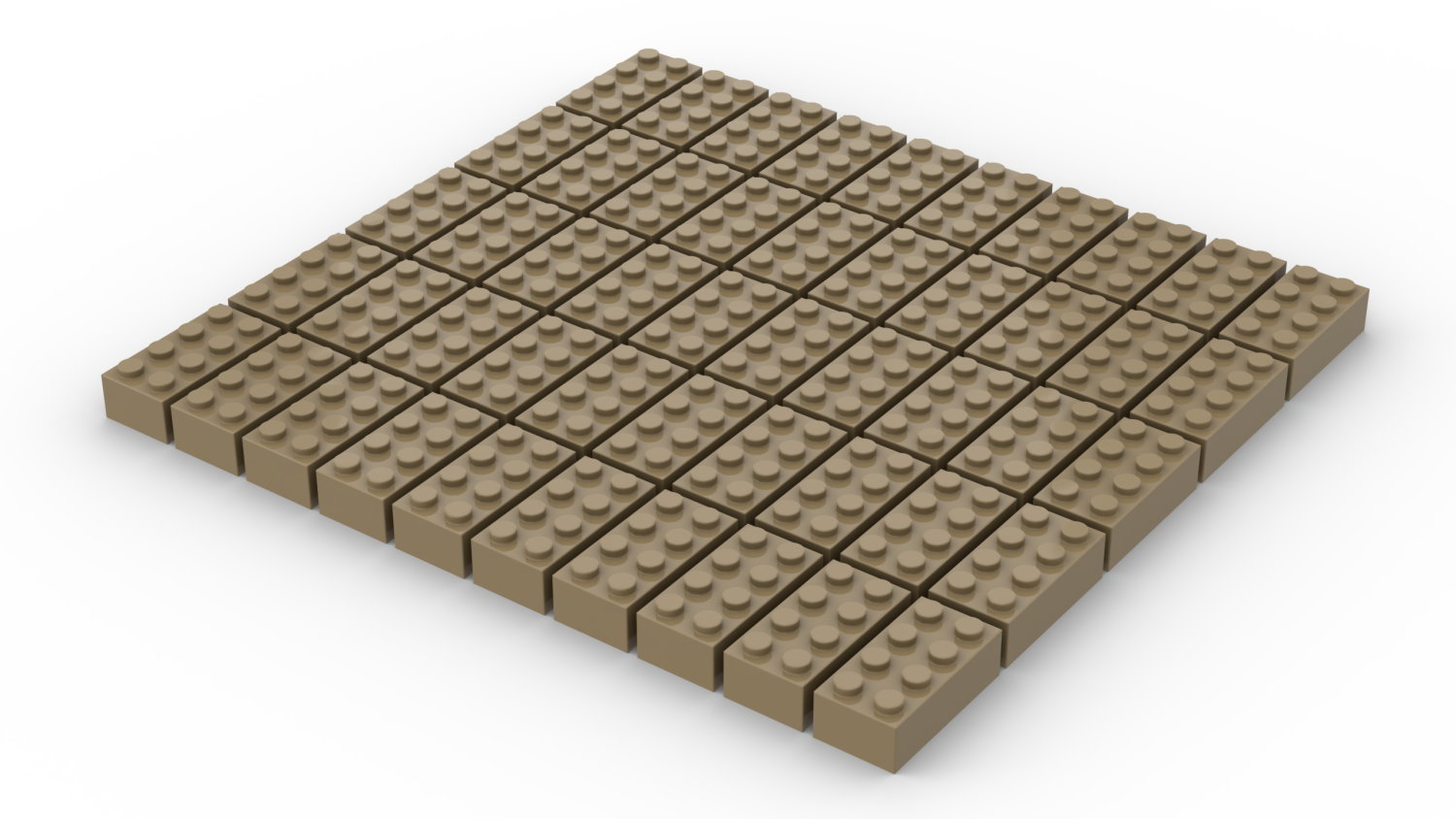 50 Stück 2 x 4 Brick dark tan
