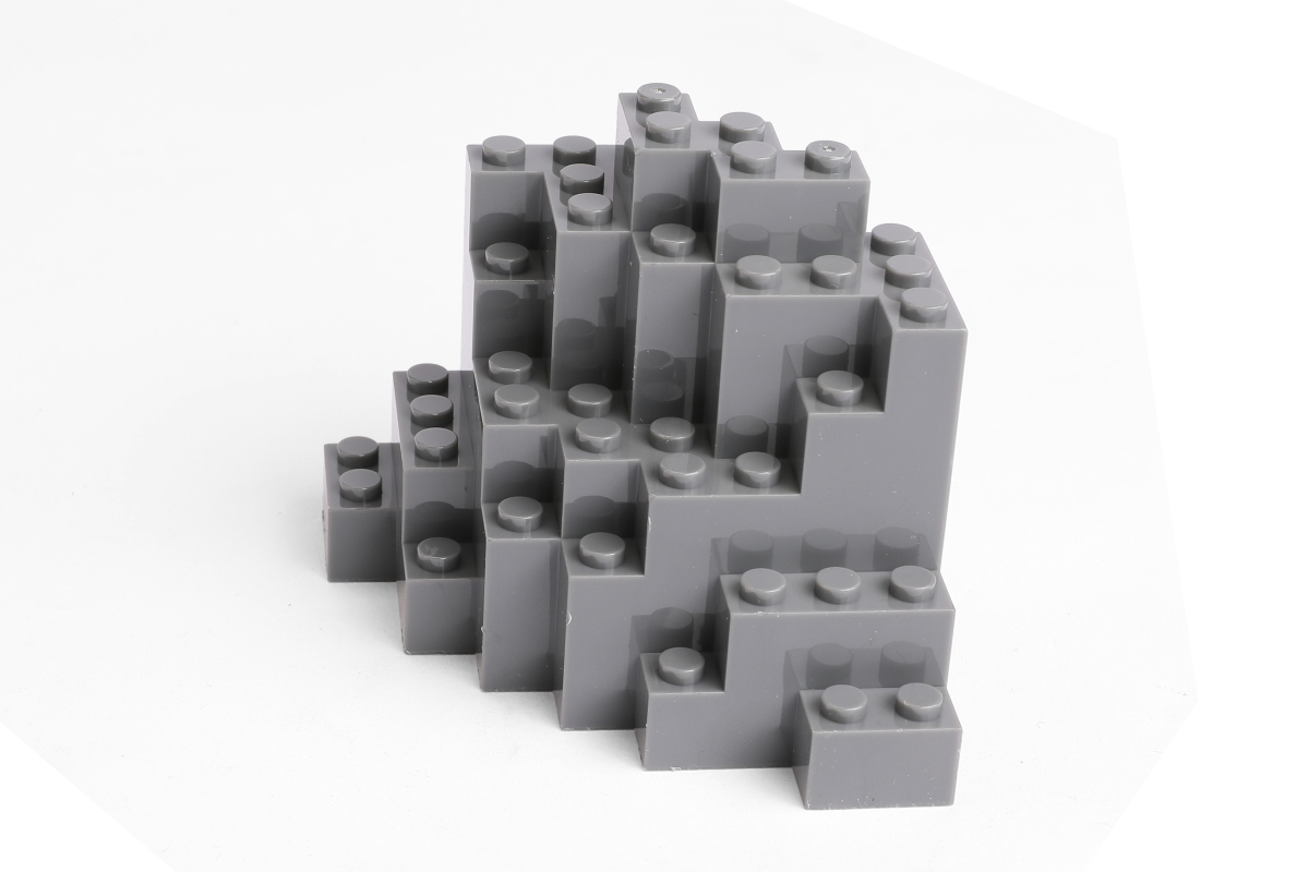 5 Stück Felsen rock panel 8 x 8 x 6 Medium Symmetric dark bluish gray