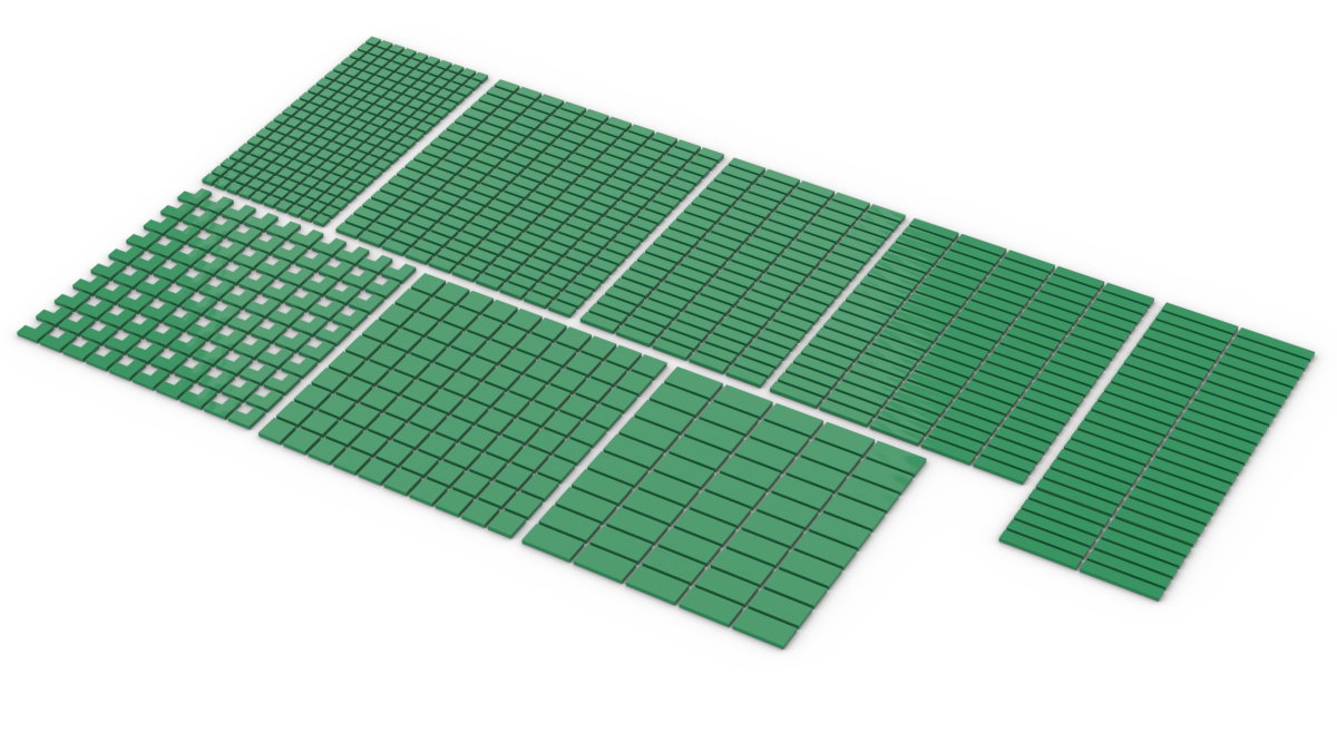 Klemmbausteine 900 Stück Fliesen Tiles grün