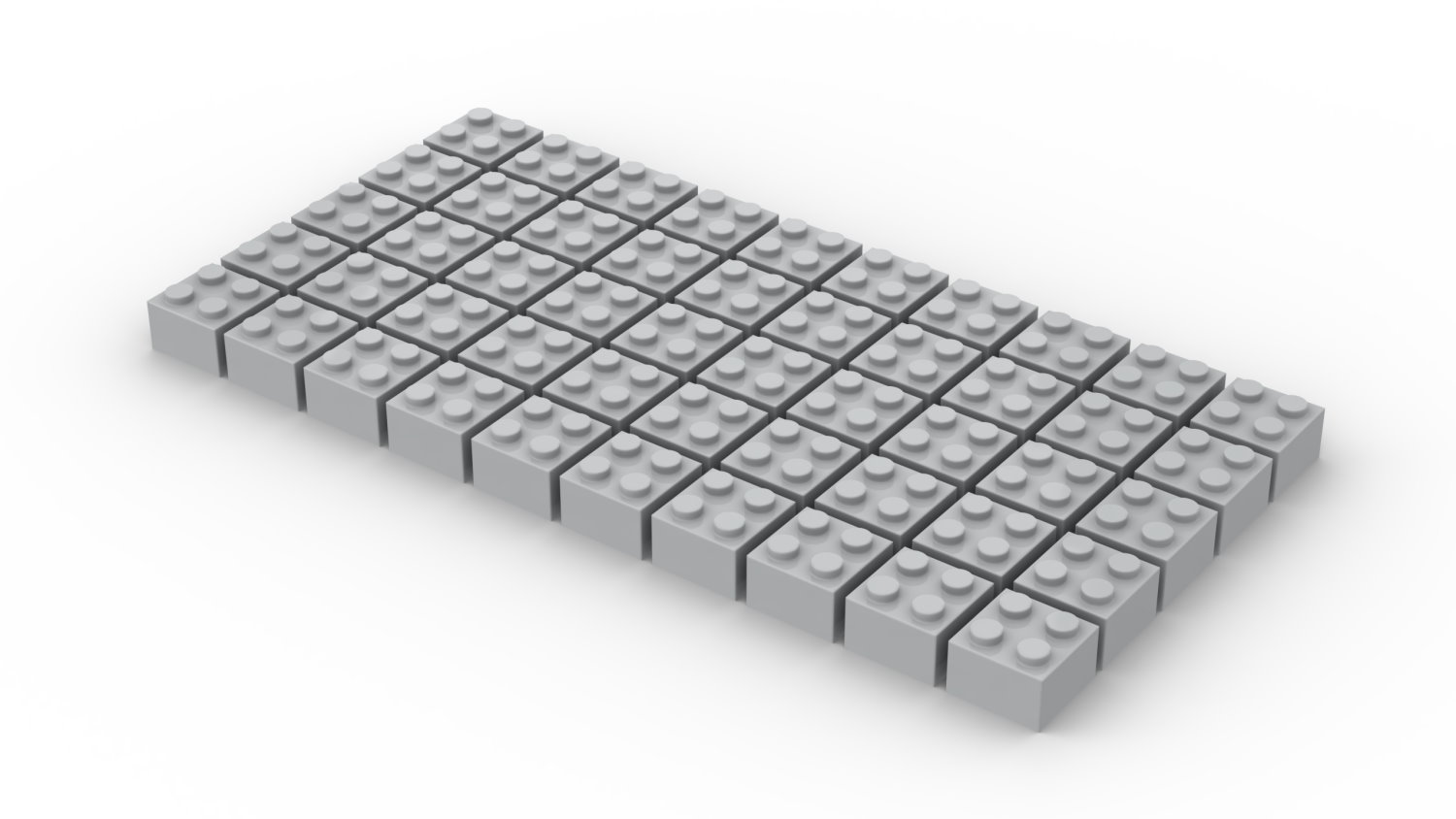 50 Stück 2 x 2 Brick light bluish grey