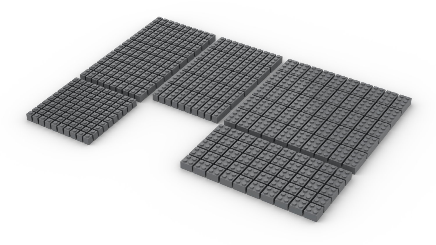 Klemmbaustein-Set in Dark Bluish Grey mit 350 Steinen