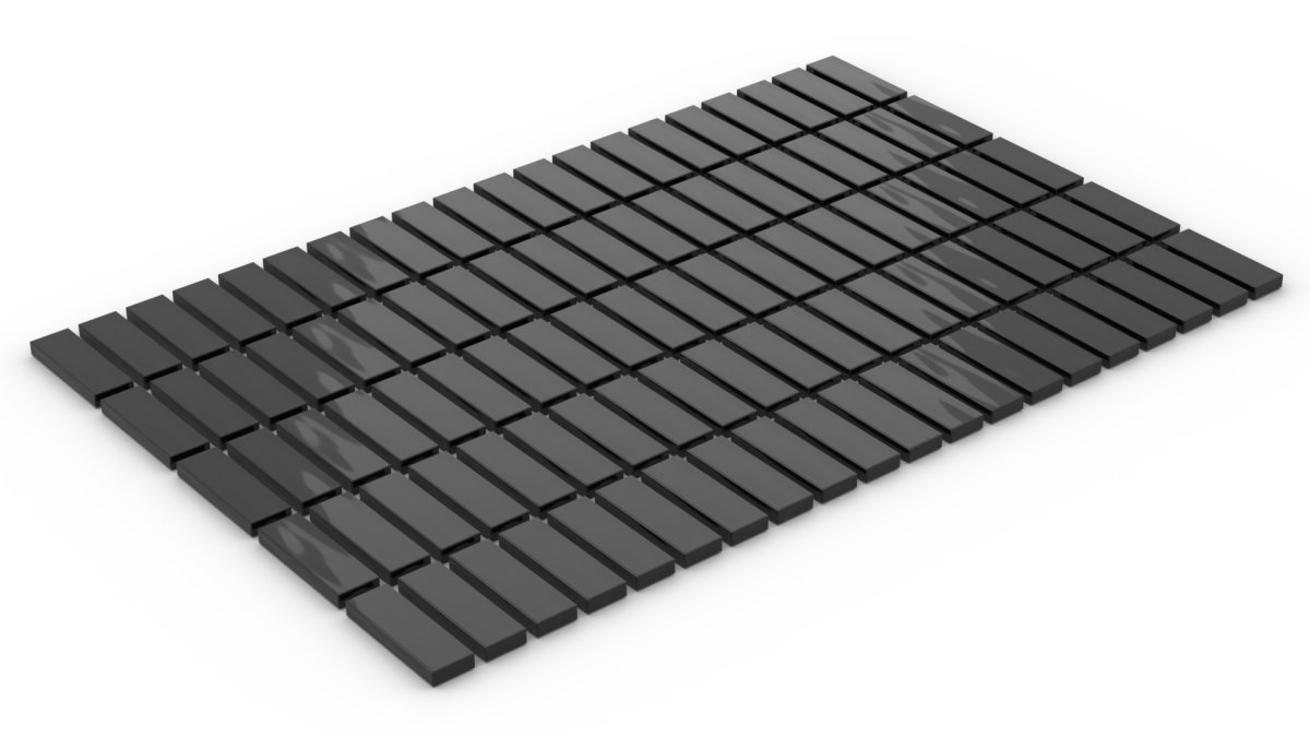 100 Stück Fliesen 1 x 3  tile schwarz