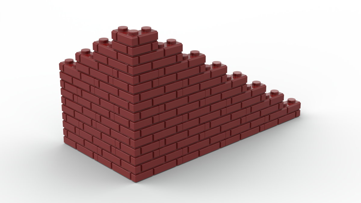 Exklusives Mauerstein-Set – Dark Red mit 215 Steinen