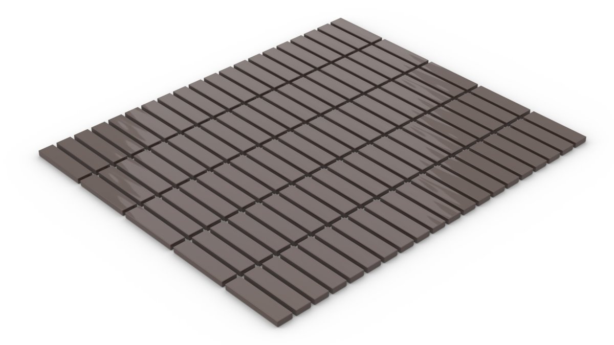 100 Stück Fliesen 1 x 4  tile dark brown