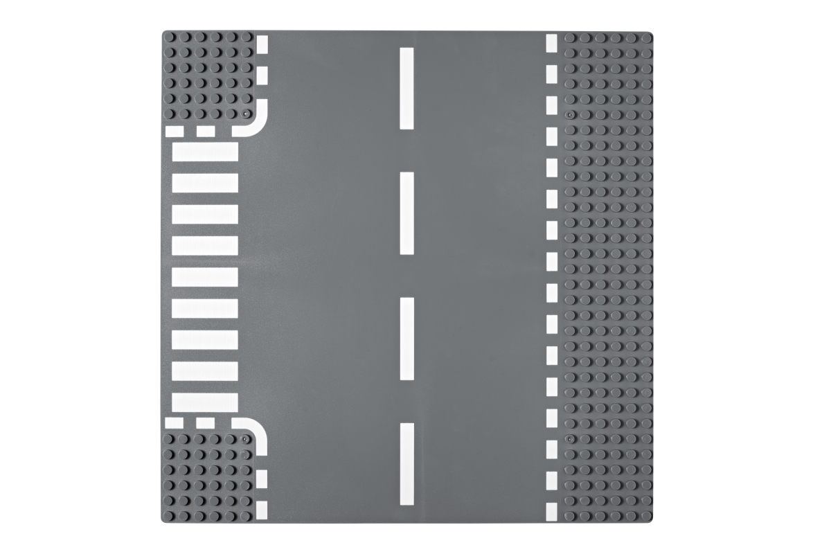 Straßenplatte 32 x 32 Noppen T-Kreuzung (dunkelgrau)