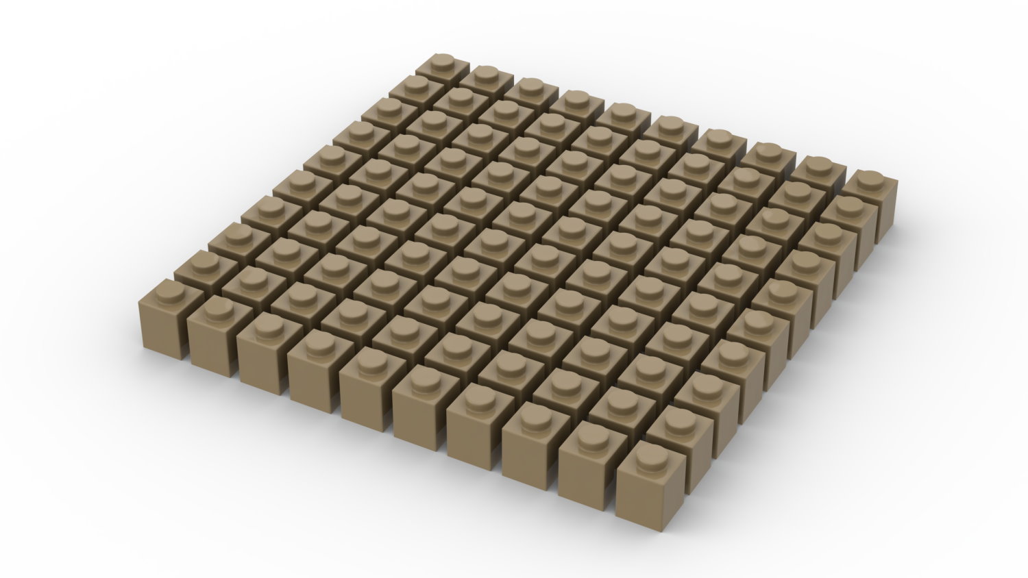 100 Stück 1 x 1 Brick dark tan