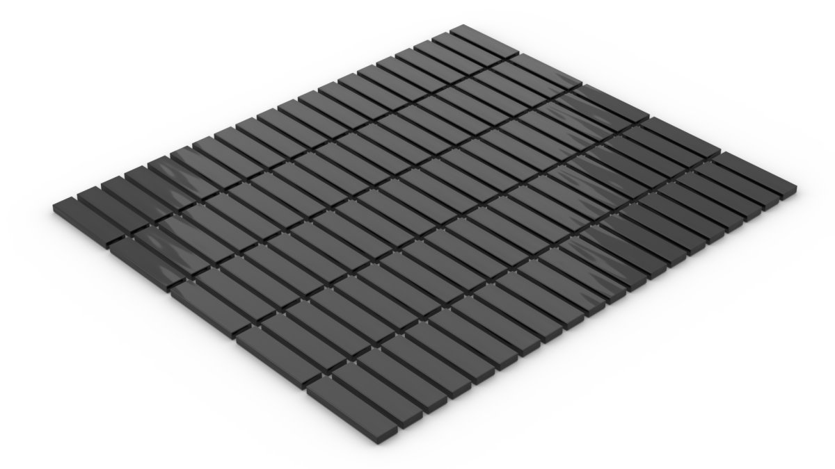 100 Stück Fliesen 1 x 4  tile schwarz