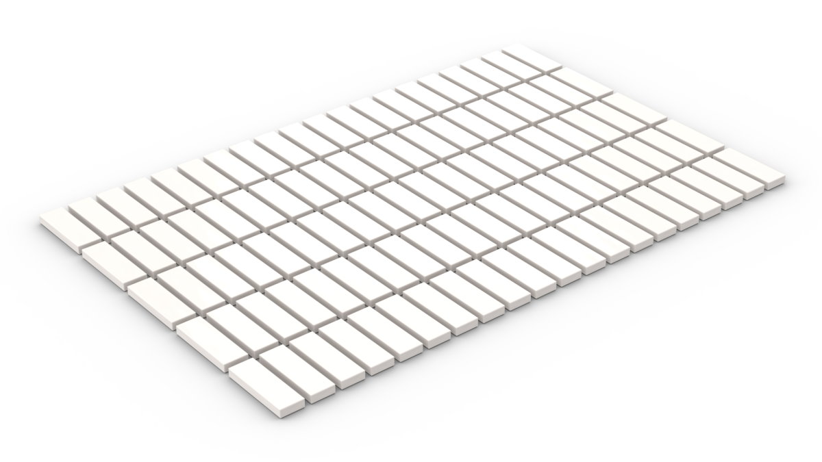 100 Stück Fliesen 1 x 3  tile weiß