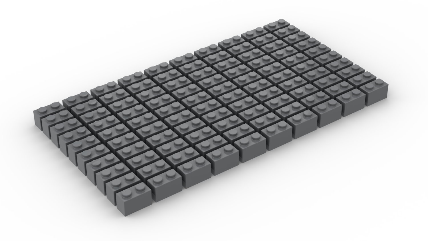 100 Stück 1 x 2 Brick dark bluish grey