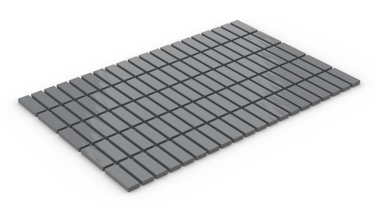 100 Stück Fliesen 1 x 3  tile dark bluish grey