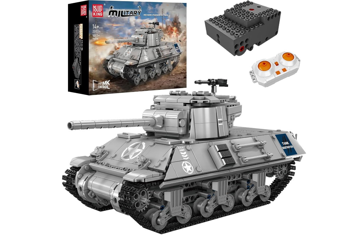 Ferngesteuerter Panzer USA Pershing aus Klemmbausteinen