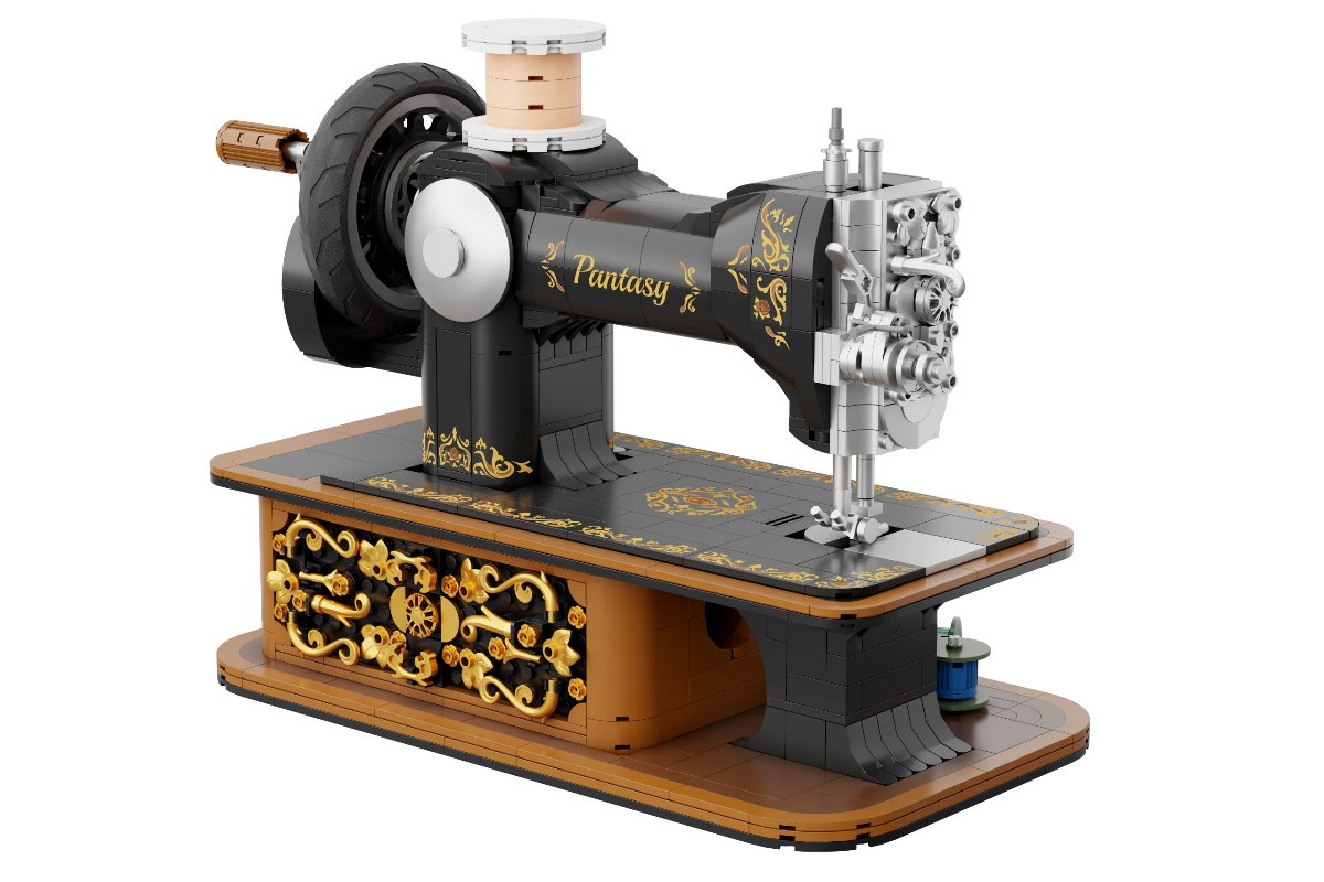 Retro Handkurbel - Nähmaschine mit beweglicher Mechanik