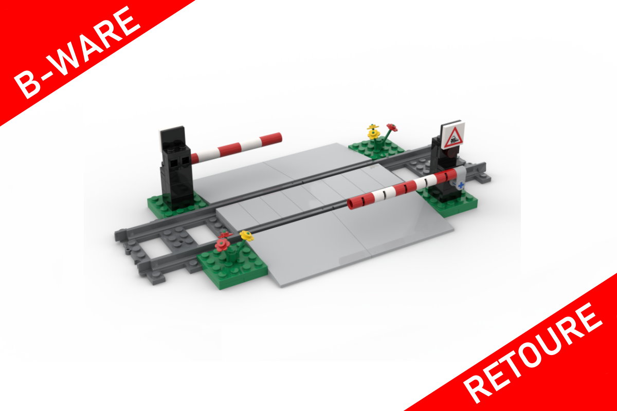 B-WARE Kleiner Bahnübergang mit Schranken und Print