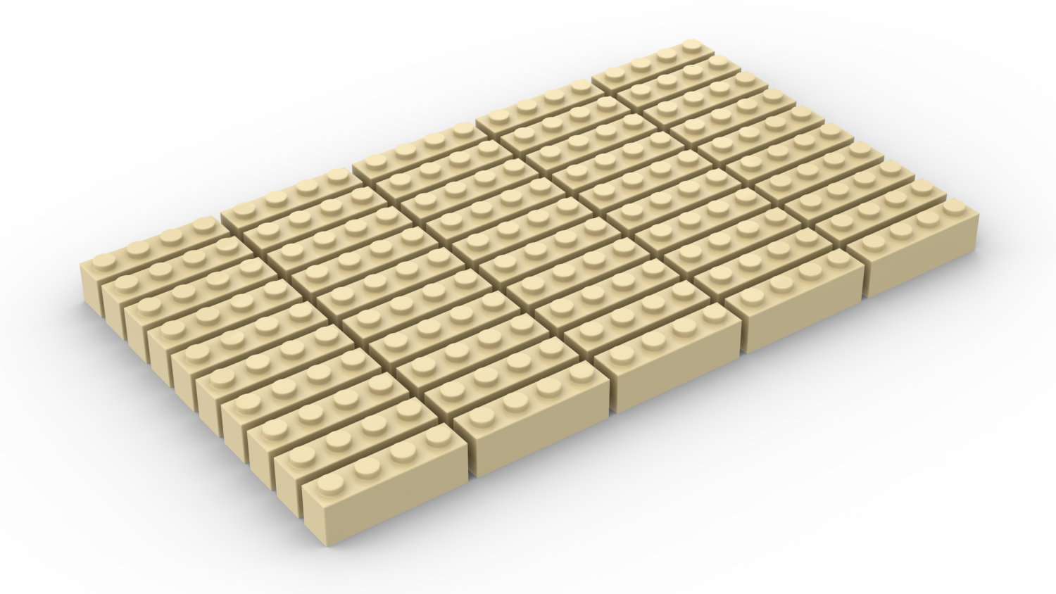 50 Stück 1 x 4 Brick tan