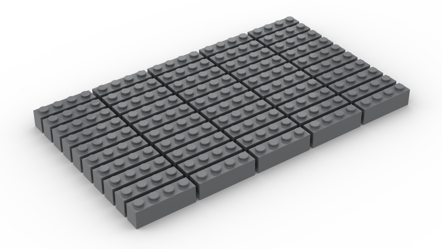 50 Stück 1 x 4 Brick dark bluish grey
