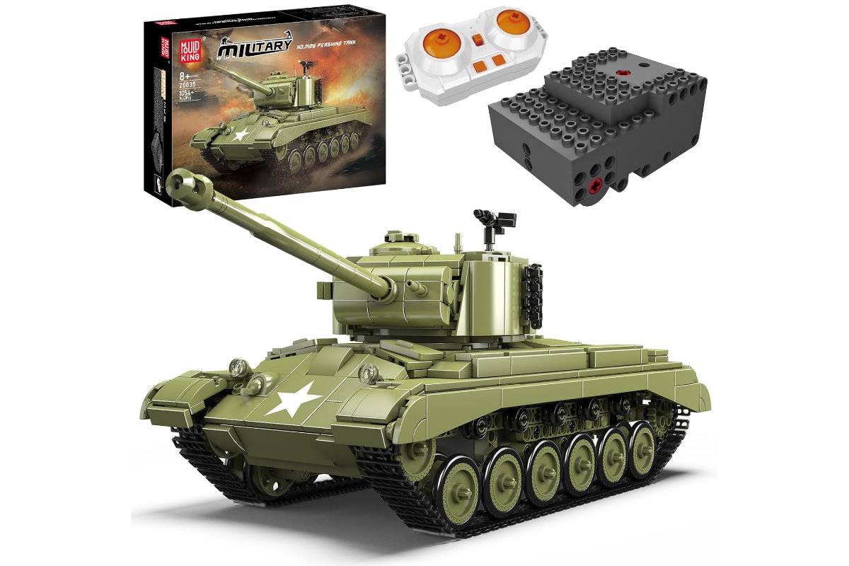 Ferngesteuerter Panzer USA M26 aus Klemmbausteinen