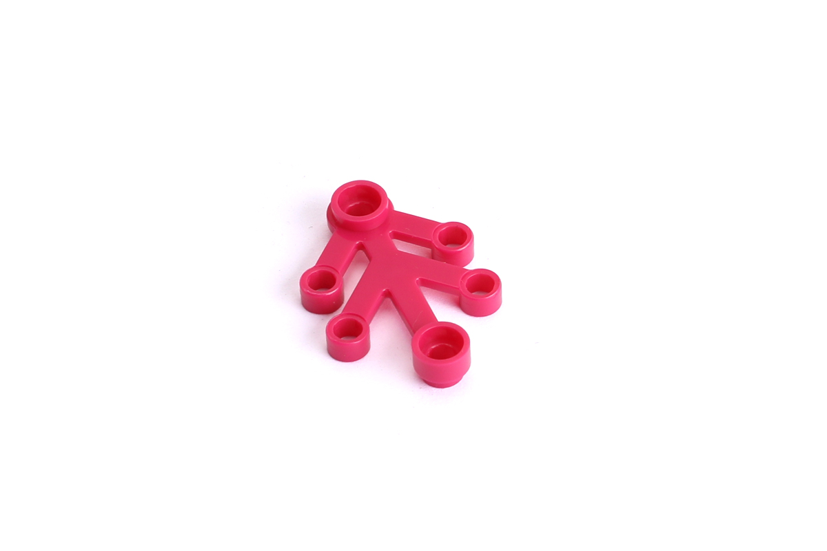 100 Stück Blattelement 4 x 3 brick plant leaves magenta