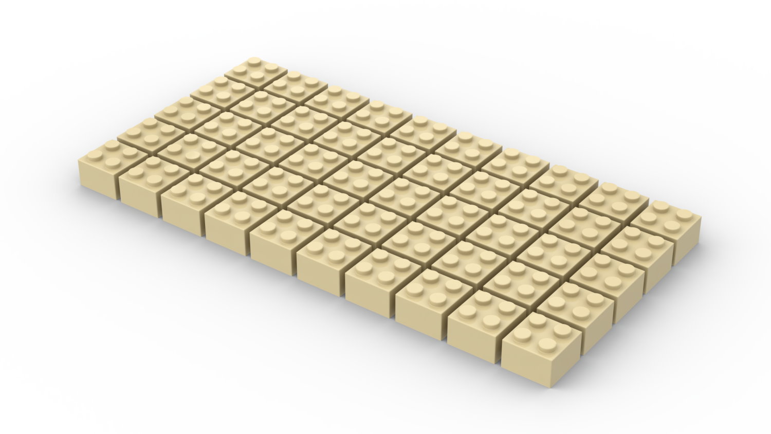 50 Stück 2 x 2 Brick tan
