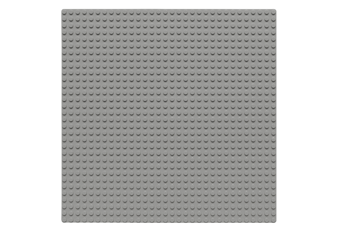 Grundplatte 32 x 32 Noppen (hellgrau)
