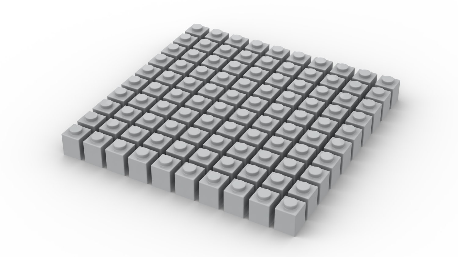 100 Stück 1 x 1 Brick light bluish grey