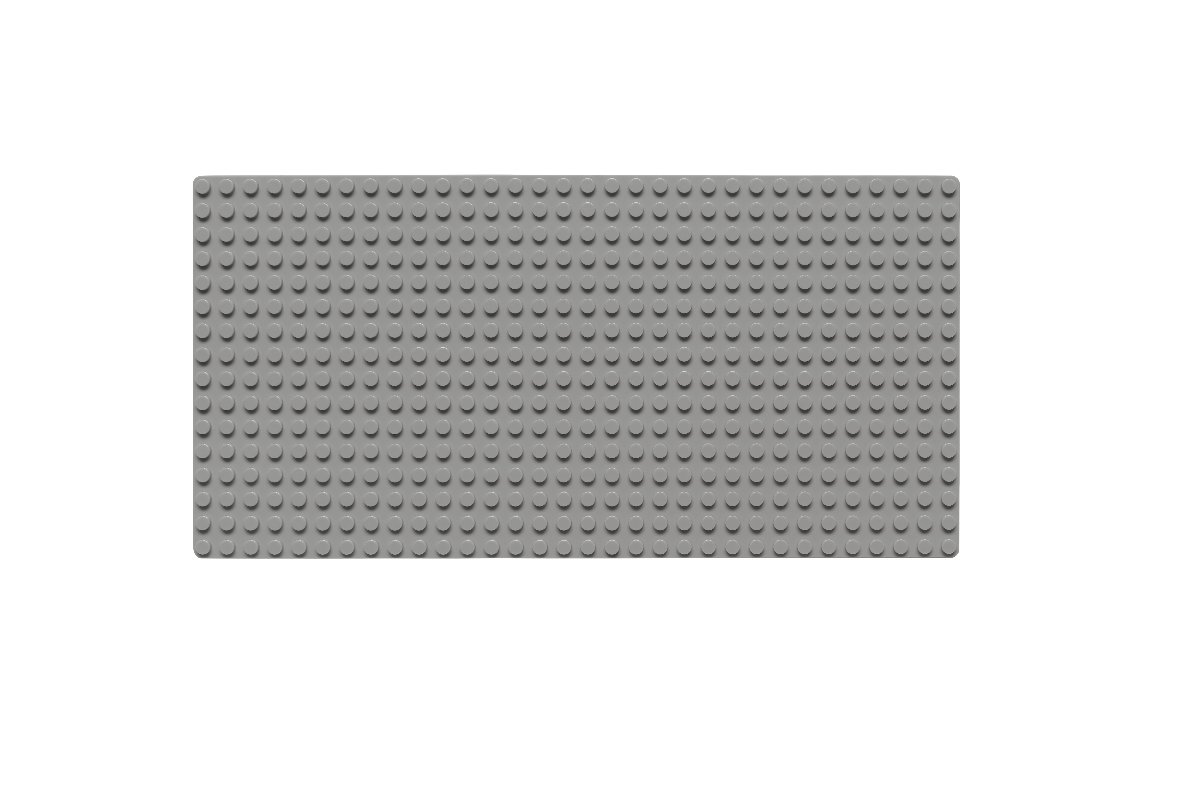 Grundplatte 16 x 32 Noppen (hellgrau)