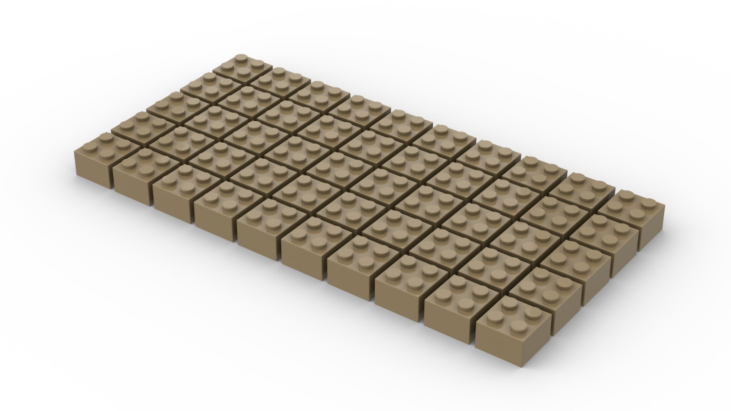 50 Stück 2 x 2 Brick dark tan