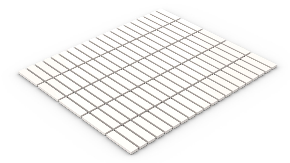 100 Stück Fliesen 1 x 4  tile weiß