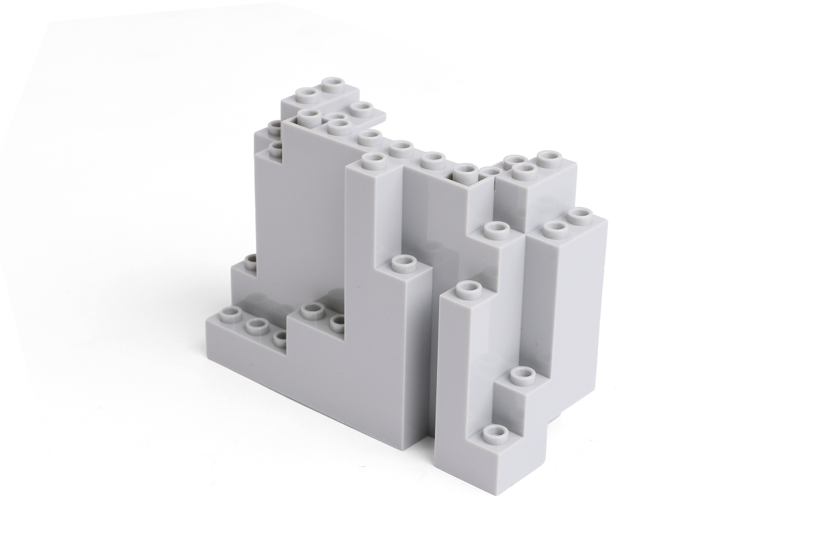 5 Stück Felsen Rock Panel 4 x 10 x 6 Rectangular light bluish gray