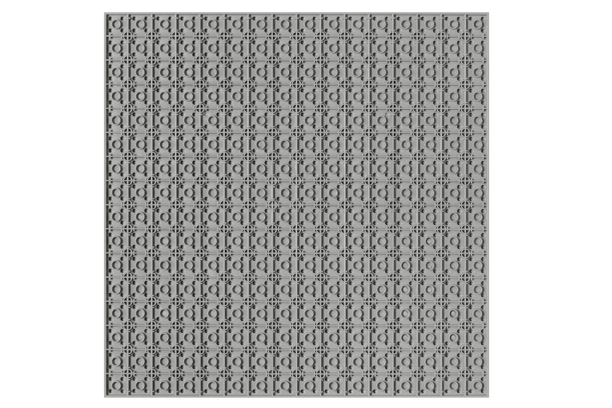 Grundplatte unterbaubar 32 x 32 Noppen (hellgrau)