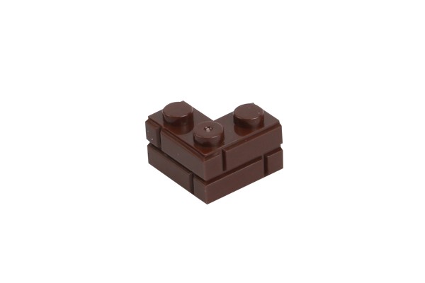 20 Stück Mauersteine 2 x 2 corner brick modified with Masonry Profile Farbe reddish brown