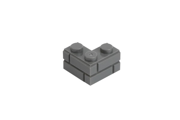 20 Stück Mauersteine 2 x 2 corner brick modified with Masonry Profile Farbe dark bluish grey