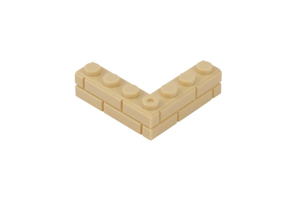 Mauerstein 4 x 4 corner brick modified with Masonry Profile Farbe tan (in Gramm)