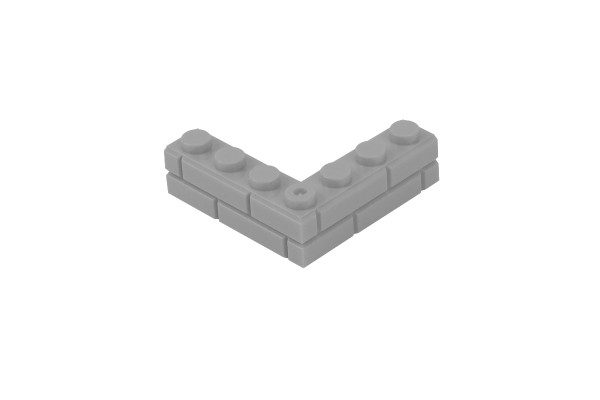 Mauerstein 4 x 4 corner brick modified with Masonry Profile Farbe light bluish grey (in Gramm)
