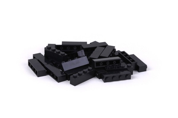 30 Stück Klemmbausteine 1 x 4 brick Farbe schwarz