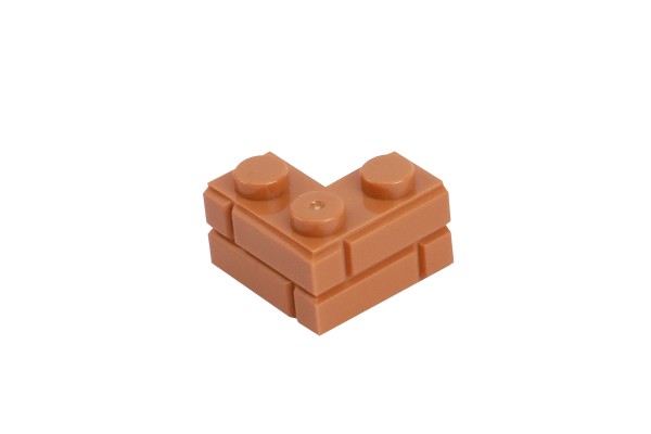 20 Stück Mauersteine 2 x 2 corner brick modified with Masonry Profile Farbe medium nougat