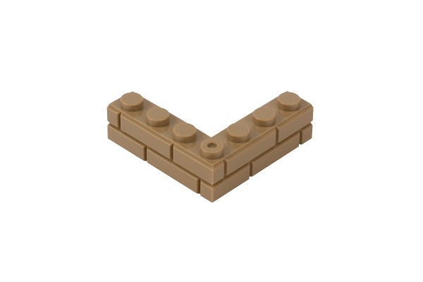 Mauerstein 4 x 4 corner brick modified with Masonry Profile Farbe dark tan (in Gramm)