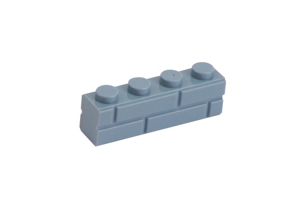 25 Stück Mauersteine 1 x 4 brick modified with Masonry Profile Farbe sand blue